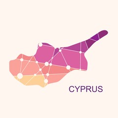 Map of Cyprus. Concept of travel and geography.
