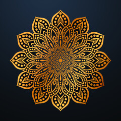 Gold color beautiful mandala design