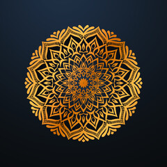 Gold color beautiful mandala design