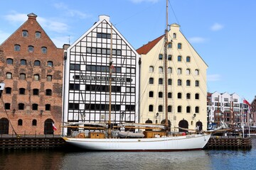 Naklejka premium Gdansk, a historic, tourist Polish city,
