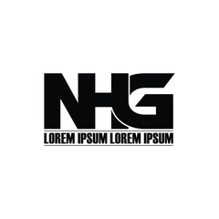 NHG letter monogram logo design vector
