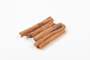Cinnamon sticks isolated on white background