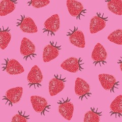 Strawberry pattern,  fruit backgraund