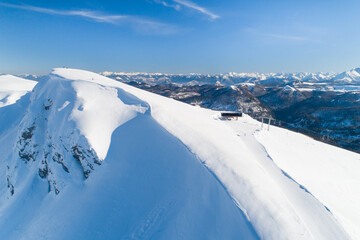 Aerial view of the ski resort in Kolashin