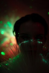 Galaktische Frau im cyber space