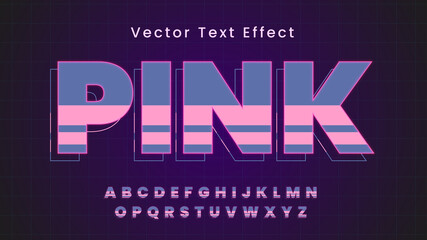 Modern neon text effect style