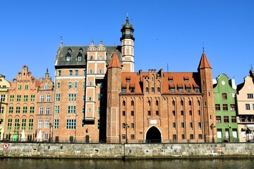 Obraz premium Gdansk, a historic, tourist Polish city,