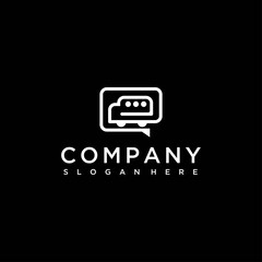 Car message logo, Car logo design vector illustration, Stock illustration Car message logo design template vector image