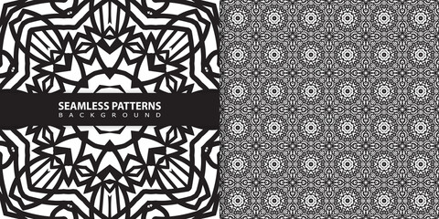Classic batik seamless pattern background geometric mandala wallpaper. elegant traditional floral motif
