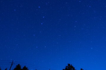 北の空に現れた北斗七星