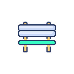 Bench icon in vector. Logotype