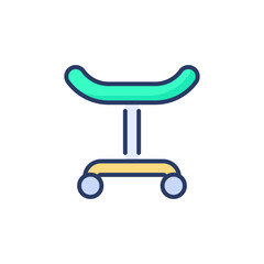 Footrest icon in vector. Logotype
