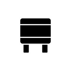 Footstool icon in vector. Logotype