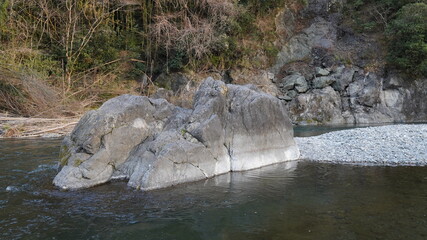 rock in the river