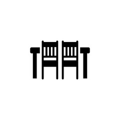 Dining Table icon in vector. Logotype