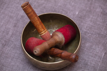Singing bowls for sound massage