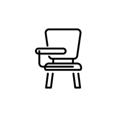 Student Chair icon in vector. Logotype