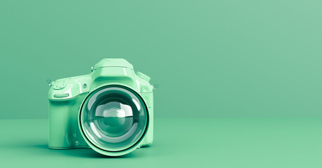 Professional digital camera in one color modern style