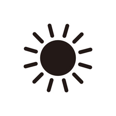 Sun vector icon. Sun line vector icon