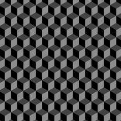 Geometric vector background. Seamless pattern cubes shapes. Abstract decoration.  illustration - Vector