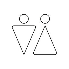 Man and woman icon isolated on the white background. WC icon. Gender concept