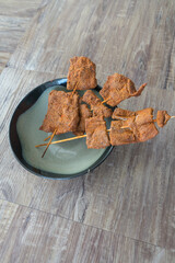 Fototapeta premium Nigerian Spicy Grilled Suya Pepper Beef - Roast meat
