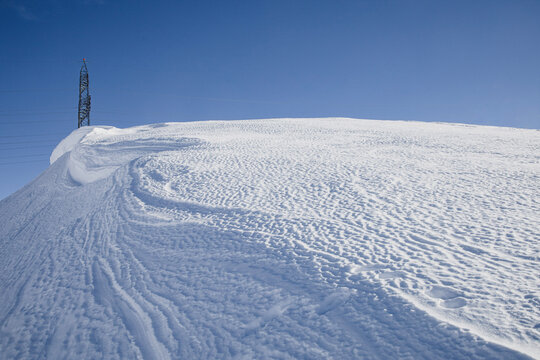 ski track in the snow