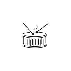 Drum outline icon or design element