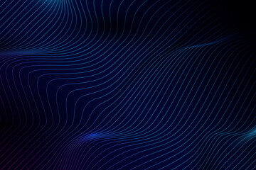 Blue abstract wave and lines pattern stripe with futuristic technology concept background. Vector illustration