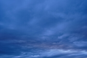 Evening sky. Beautiful clouds. Sunset