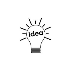 New idea symbol stylized lightbulbs icon image