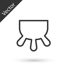 Fototapeta premium Grey line Udder icon isolated on white background. Vector