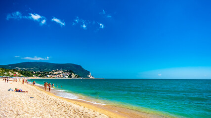 The beautiful sea of Numana in Conero, Ancona province, Marche region.