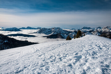 Ski mountaineering in the Julian Alps, Friuli-Venezia Giulia, Italy