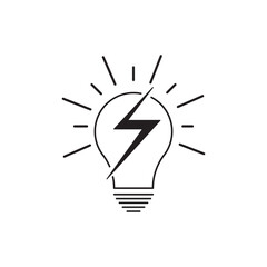 Lightbulb energy electric icon image