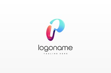 Letter P playful logo design, fresh Letter P logo design