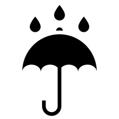 Rainy weather umbrella icon design solid style