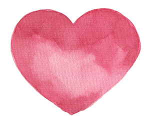 Watercolor red heart