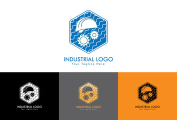 industrial logo template with deferens color 