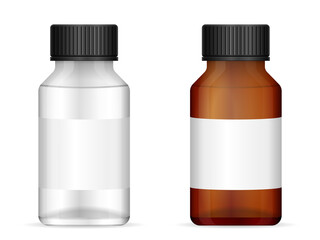 Glass medical bottle set