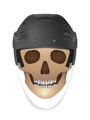 Hockey helmet skull