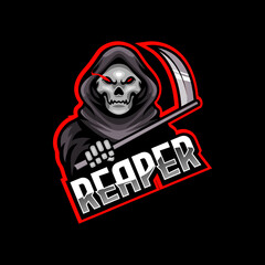 Grim reaper e-sport mascot logo design