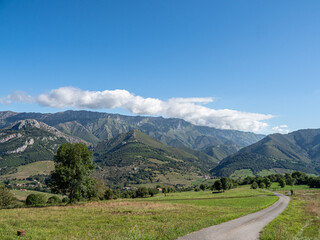 mountain natural landscape and clear sky