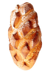 Fresh bread isolated on a white background.