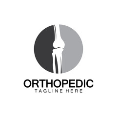 Orthopedic Health Bone Logo vector illustration Design template,Knee Bone Logo designs concept, Health Bone logo symbol icon