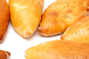 Cabbage patties isolated on a white background.
