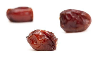 Dried dates isolated on a white