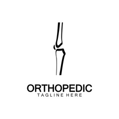 Orthopedic Health Bone Logo vector illustration Design template,Knee Bone Logo designs concept, Health Bone logo symbol icon