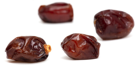 Dried dates isolated on a white