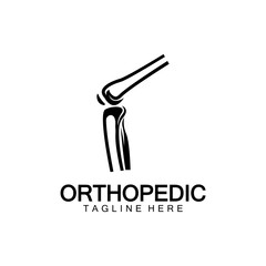 Orthopedic Health Bone Logo vector illustration Design template,Knee Bone Logo designs concept, Health Bone logo symbol icon